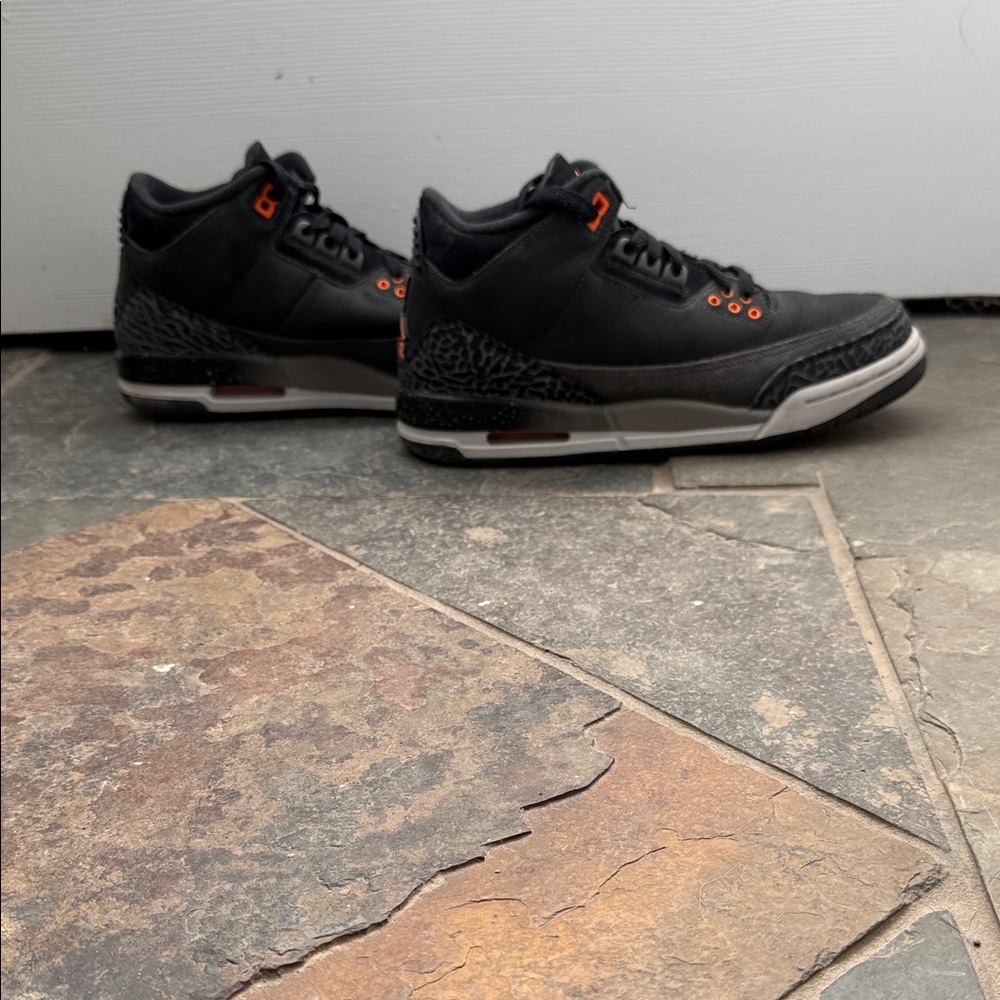 Jordan Black and Orange Sneakers